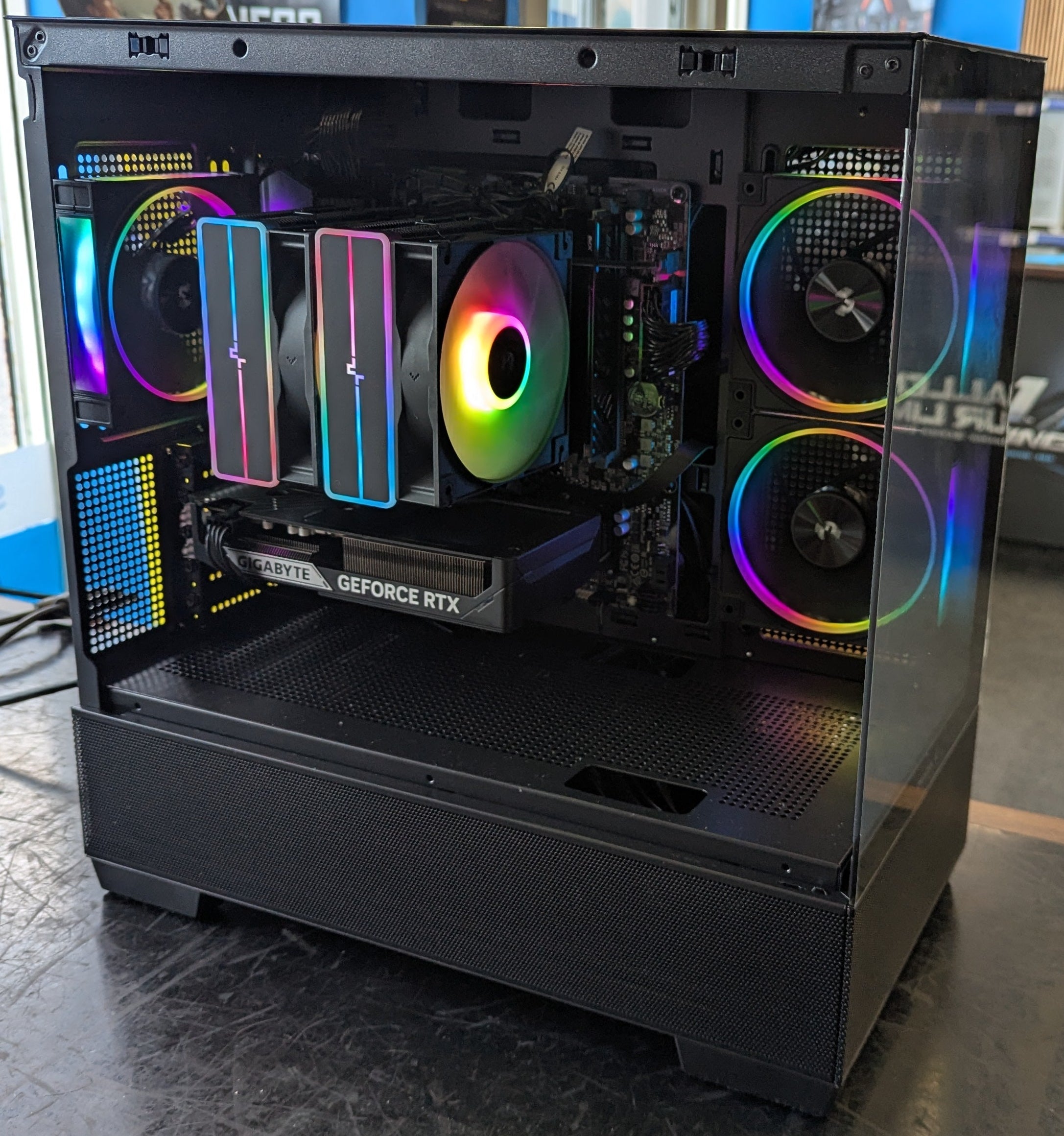 NEP ECLIPSE R7 Gaming PC - Ryzen 7 5800XT, RTX 5060 Ti 8GB, 32GB DDR4, 2TB SSD, Wi-Fi 6, Win 11 Home - Black