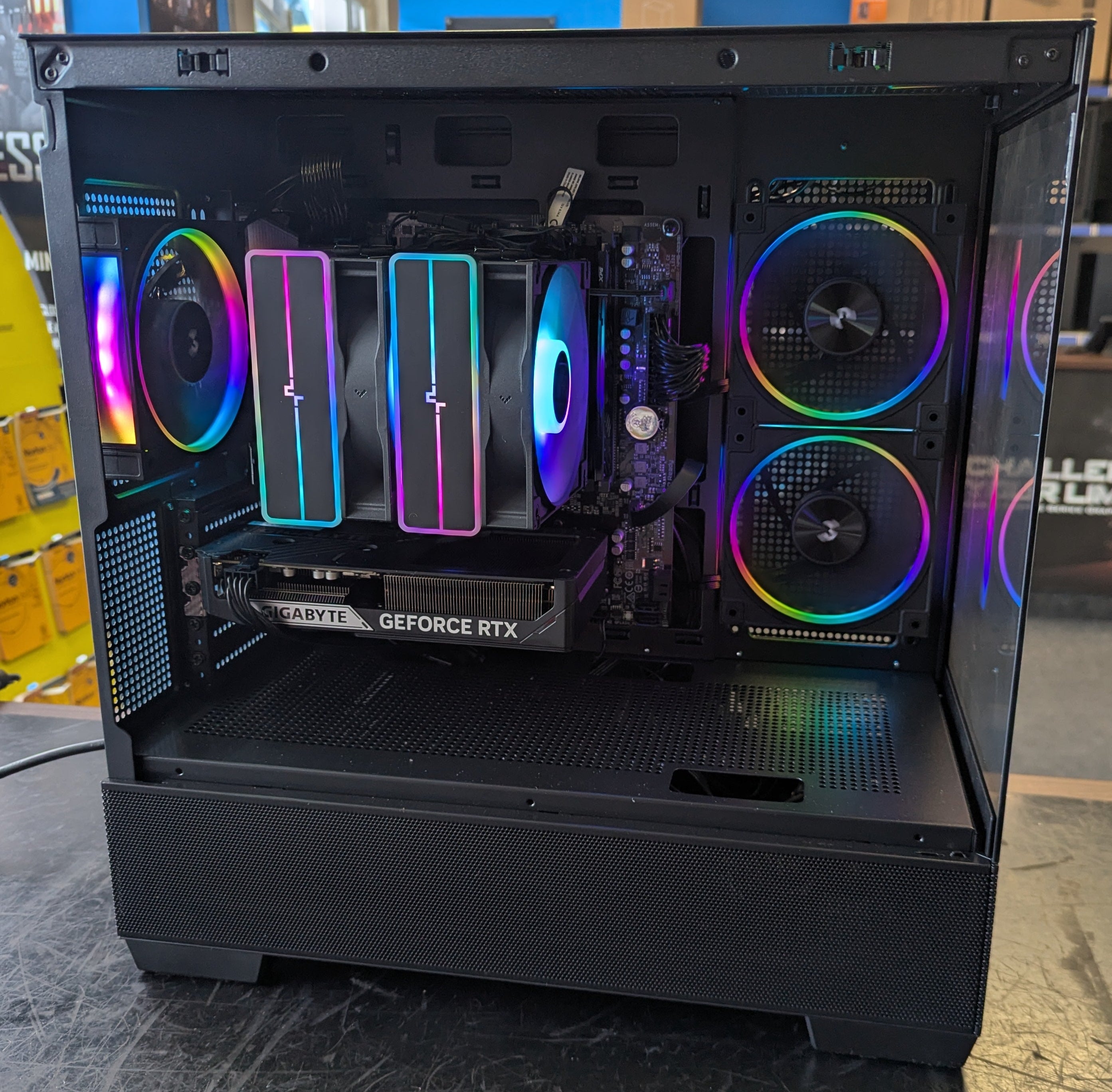 NEP ECLIPSE R7 Gaming PC - Ryzen 7 5800XT, RTX 5060 Ti 8GB, 32GB DDR4, 2TB SSD, Wi-Fi 6, Win 11 Home - Black