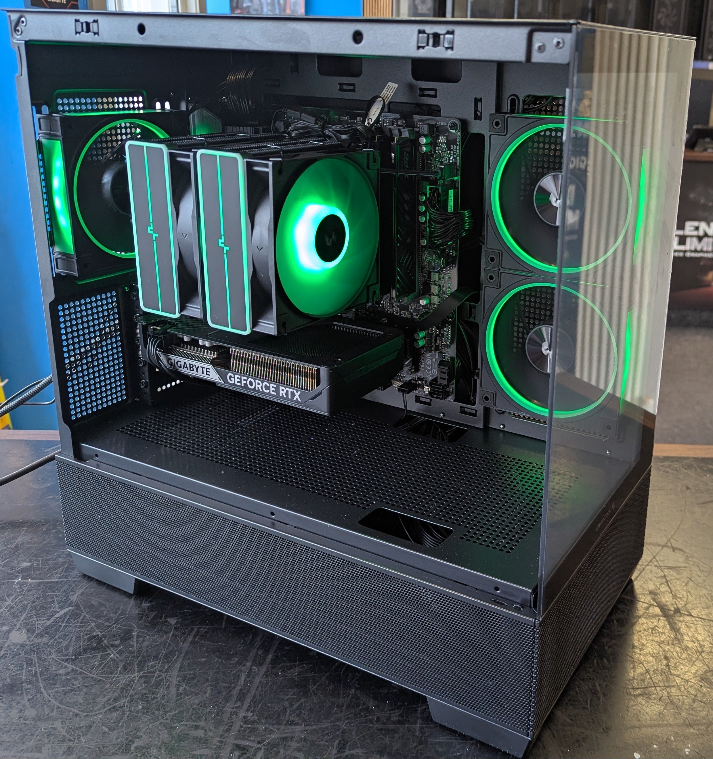 NEP ECLIPSE R7 Gaming PC - Ryzen 7 5800XT, RTX 5060 Ti 8GB, 32GB DDR4, 2TB SSD, Wi-Fi 6, Win 11 Home - Black