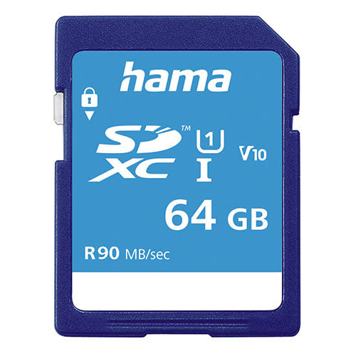 Hama 64GB SDXC Card, UHS-I Class 10, 90MB/s