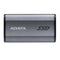 Adata SE880 500GB Pocket Size External SSD, USB 3.2 Gen2 Type-C/Type-A, Titanium Grey