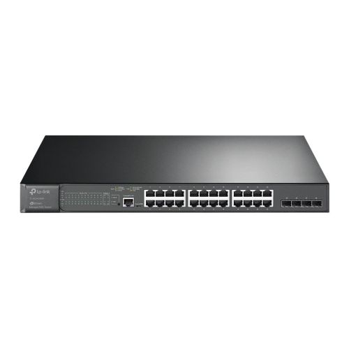 TP-LINK (SG3428MP) JetStream 28-Port Gigabit L2 Managed Switch with 24-Port PoE+, 4 SFP Slots, Rackmountable