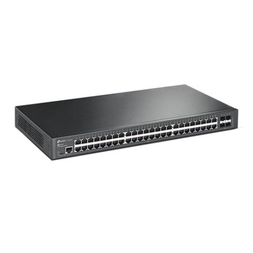 TP-LINK (SG3452) JetStream 48-Port Gigabit L2 Managed Network Switch with 4 SFP Slots, L2/L3/L4 QoS, Fanless, Rackmountable