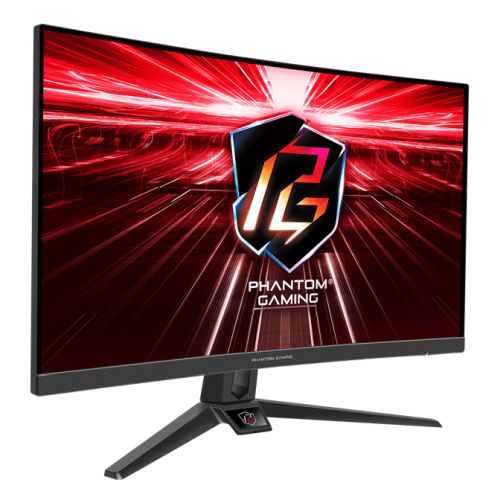 Asrock 27" FHD Curved Monitor (PG27F15RS1A), 1920 x 1080, 1ms, 2 HDMI, DP, 240Hz, HDR 10, Tilt/Swivel, VESA