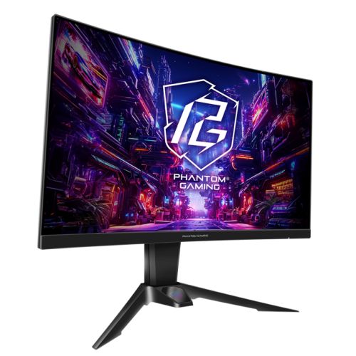 Asrock 27" QHD Curved Gaming Monitor (PG27QRT2A), 2560 x 1440, 1ms, 2 HDMI, DP, 180Hz, 95% DCI-P3, FreeSync, VESA