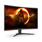 AOC 31.5" 3-Side Frameless Curved Gaming Monitor (C32G2ZE/BK), 1920 x 1080, 1ms, 2 HDMI, DP, 240Hz, 6 Game Modes, VESA