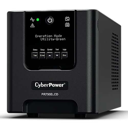 CyberPower 750VA Line Interactive Tower Pro UPS, 675W, LCD Display, 6x IEC, AVR Energy Saving, Hot-Swap Batteries