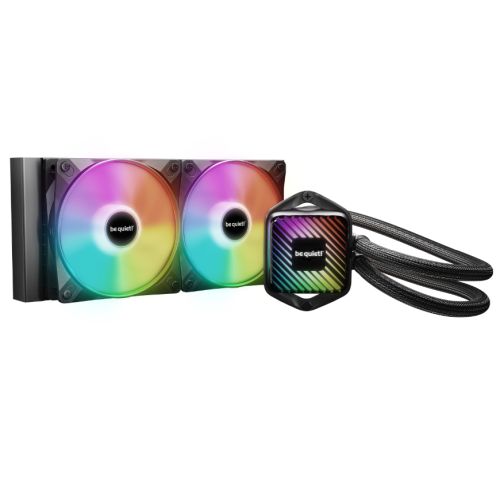 be quiet! Pure Loop 3 LX Liquid CPU Cooler, Universal Socket, 240mm Radiator, 2 x Light  Wings LX PWM High Speed, Stylish ARGB cooling block featuring 10 included lighting foils, 3-year manufacurer's warranty.