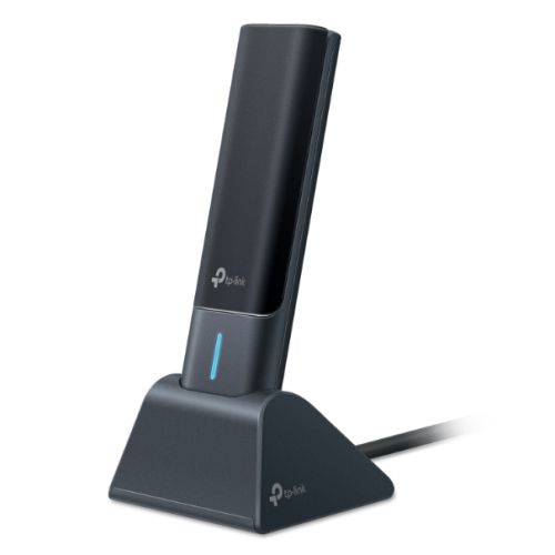 TP-LINK (Archer TXE70UH) AXE5400 Wi-Fi 6E High Gain Wireless USB Adapter, Tri-Band, USB 3.0, MU-MIMO, OFDMA, WPA3, Cradle