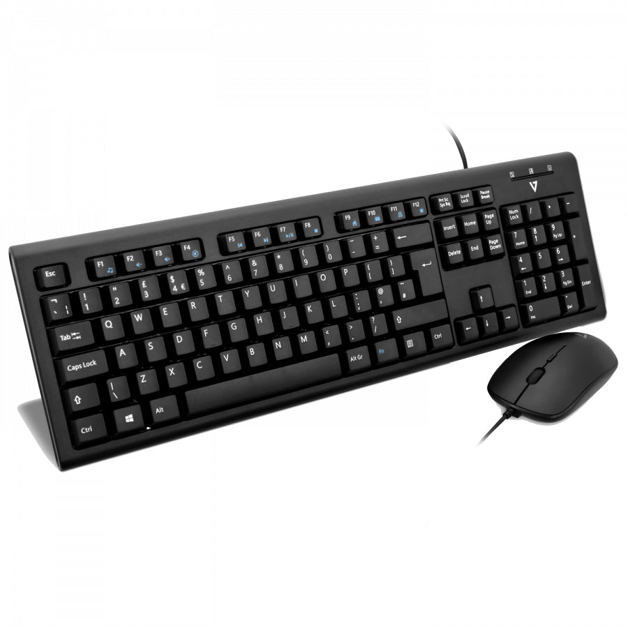 V7 Wired Keyboard and Mouse Combo – UK