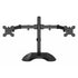 GameMax Dual Monitor Arm Stand LCD Desk Mount Freestanding For Two 13 Inch To 27 Inch Monitors, VESA Dimensions Of 75x75 mm or 100x100 mm, 180 Degrees Swivel, Black