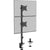 VonHaus Vertical Double Monitor Stand for 13-32" Screens, Twin Monitor Mount with Clamp, Height Adjustable, Easy Assemble Stand with Full Tilt, Rotation & Swivel Arms, VESA 75x75 & 100x100mm