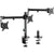 VonHaus Triple Monitor Stand for 17-27" Screens, Three Screen Monitor Mount with Desk Clamp, Height Adjustable, Easy Assemble Stand with Full Tilt, Rotation & Swivel Arms, VESA 75x75 & 100x100mm