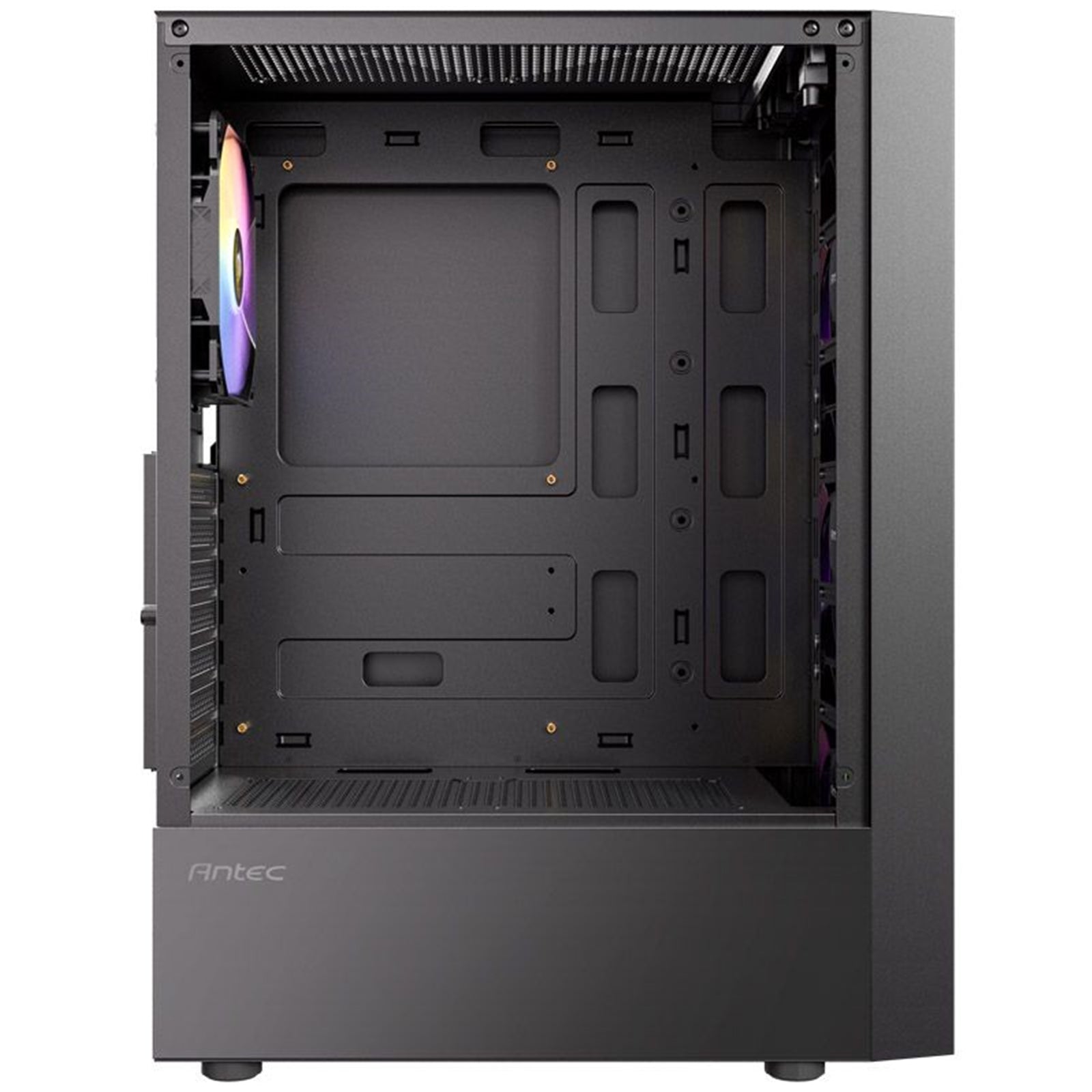 Antec AX27 RGB Elite Mid-Tower Gaming PC Case with Tempered Glass, Full Mesh Front Panel, 4 Pre-installed 120mm Fixed-RGB Fans, ATX/Micro-ATX/ITX Compatible, Black