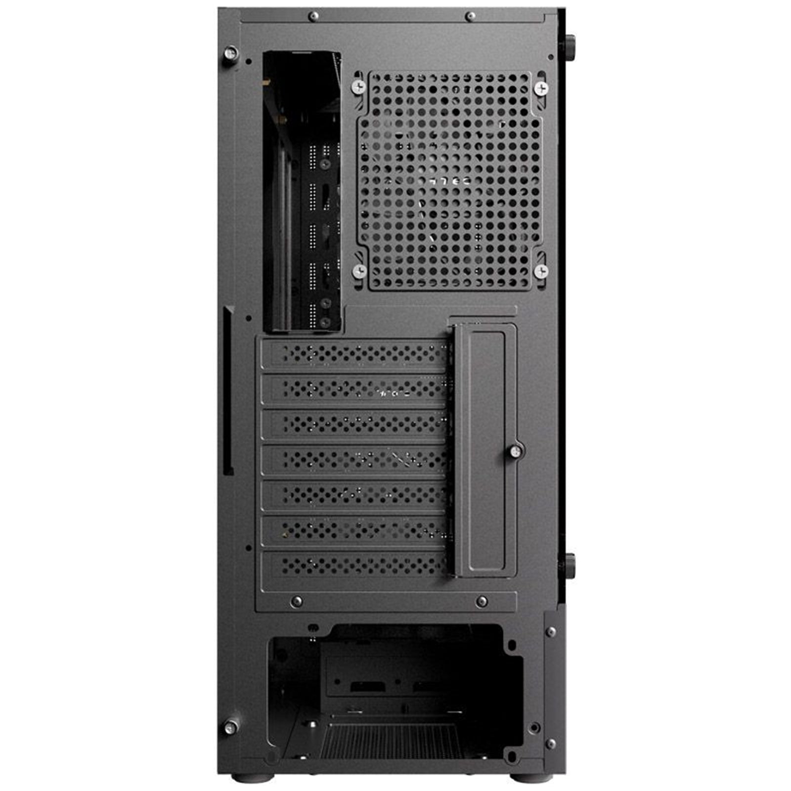 Antec AX27 RGB Elite Mid-Tower Gaming PC Case with Tempered Glass, Full Mesh Front Panel, 4 Pre-installed 120mm Fixed-RGB Fans, ATX/Micro-ATX/ITX Compatible, Black