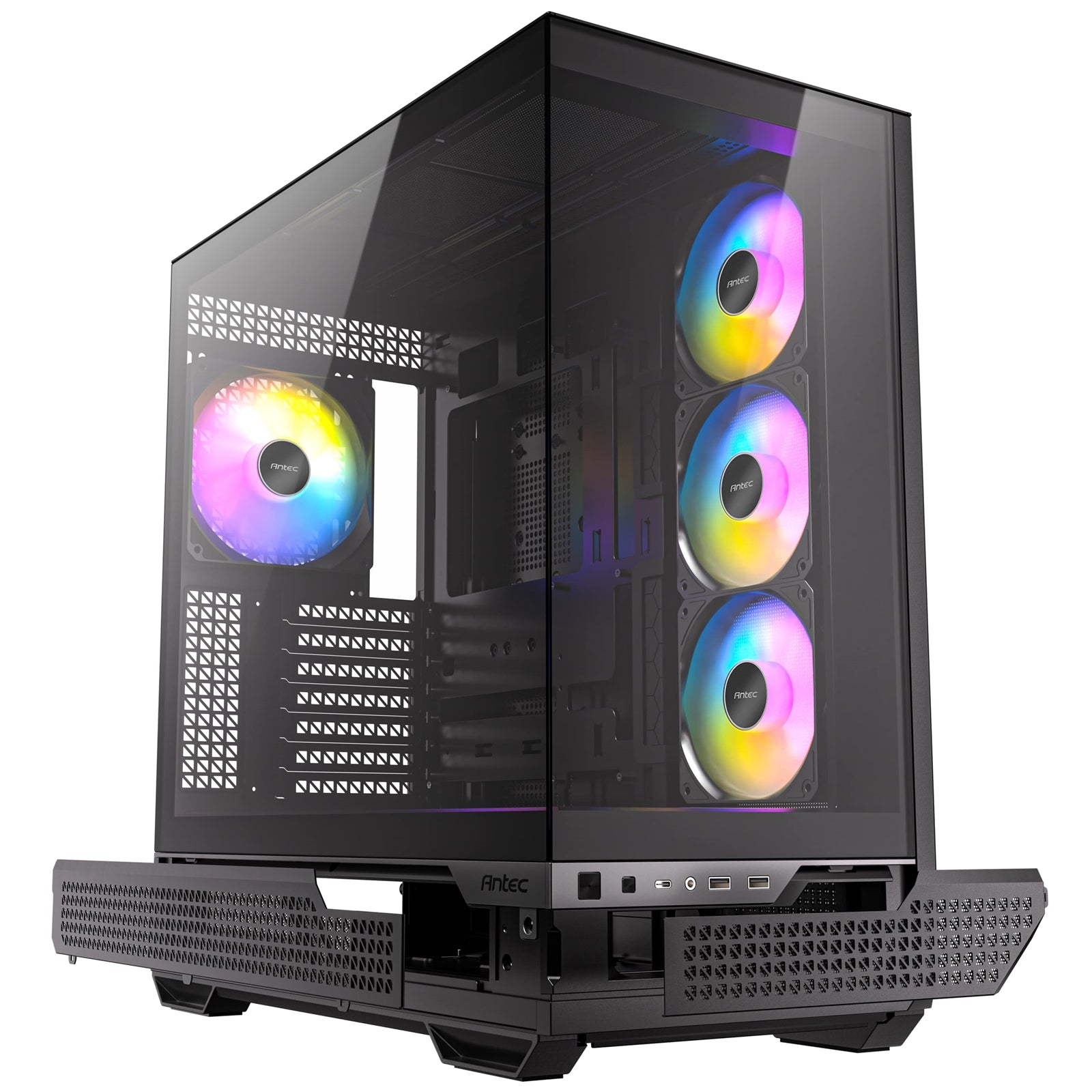 Antec C7 ARGB Mid Tower Tempered Glass PC Gaming Case - Black, 3x 120mm & 1x 140mm ARGB Fans, USB 3.2 Gen2, EATX/ATX/mATX/mITX Support - North East Peripherals Ltd