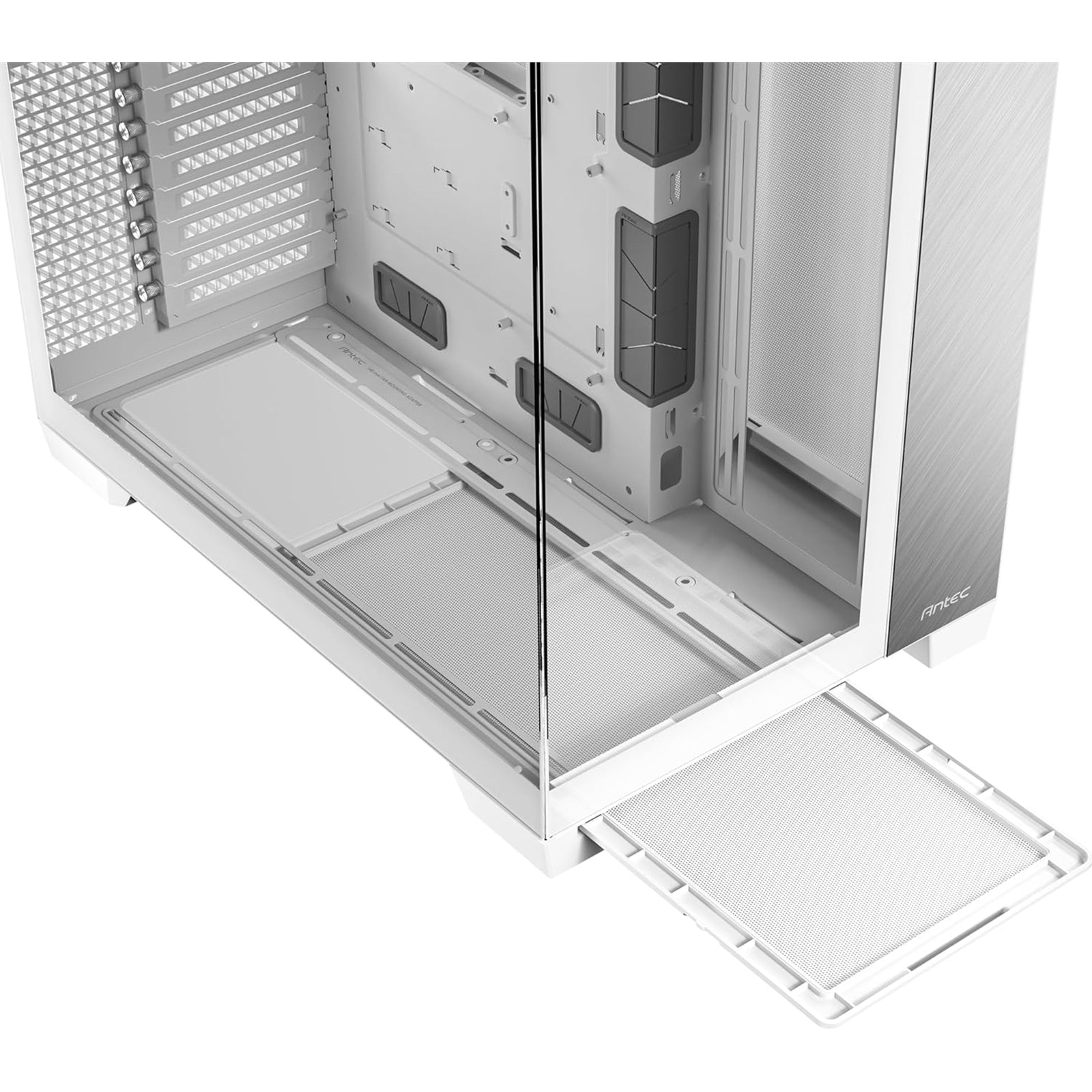 Antec Constellation C8 Aluminum White - Premium Full-View PC Case with Vertical Cooling, Dual Chamber Design, and Extensive Radiator Support - North East Peripherals Ltd