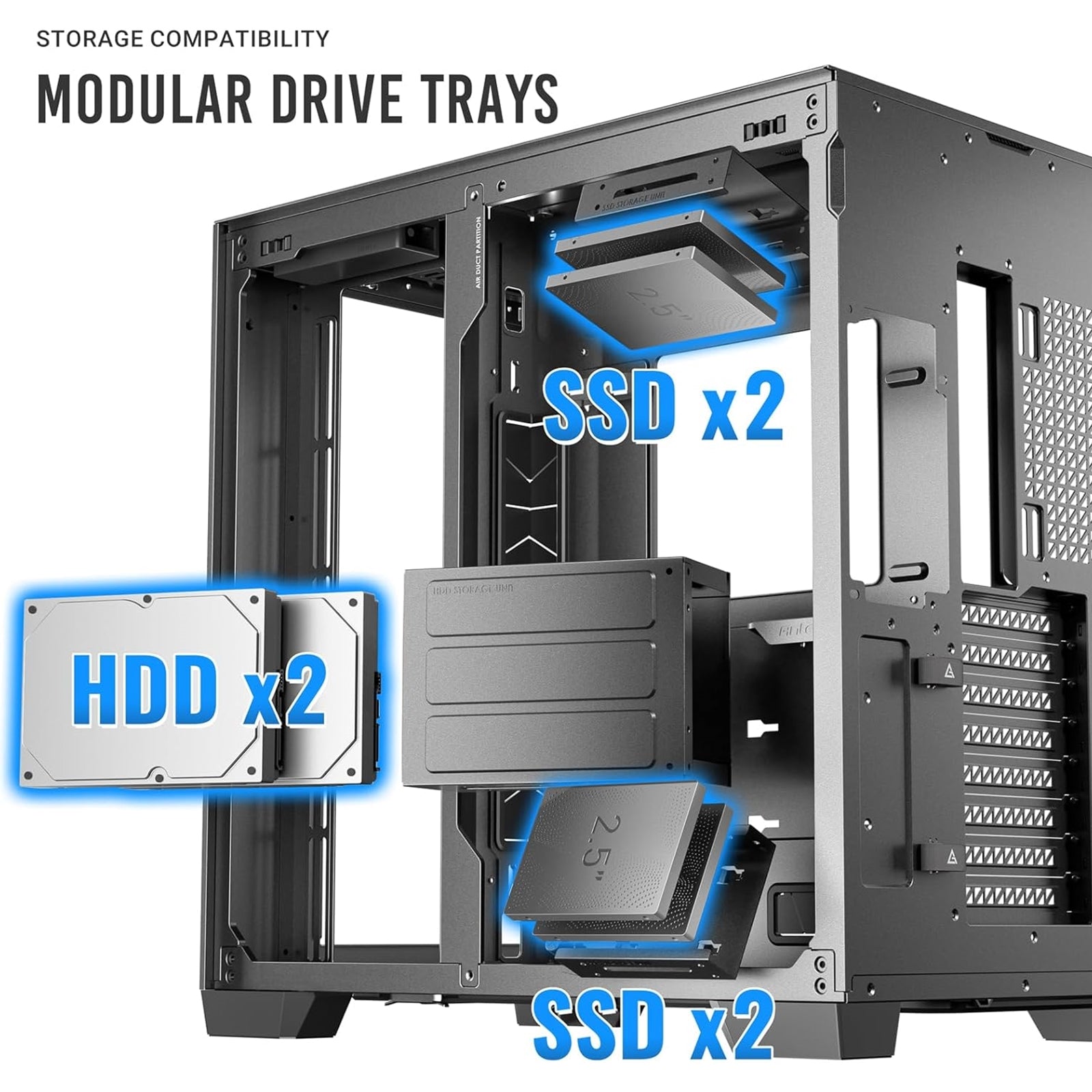 Antec Constellation C8 ARGB Full Tower Case - Premium Design, Dual Chamber Cooling, Tempered Glass Panels, and Advanced Connectivity - North East Peripherals Ltd