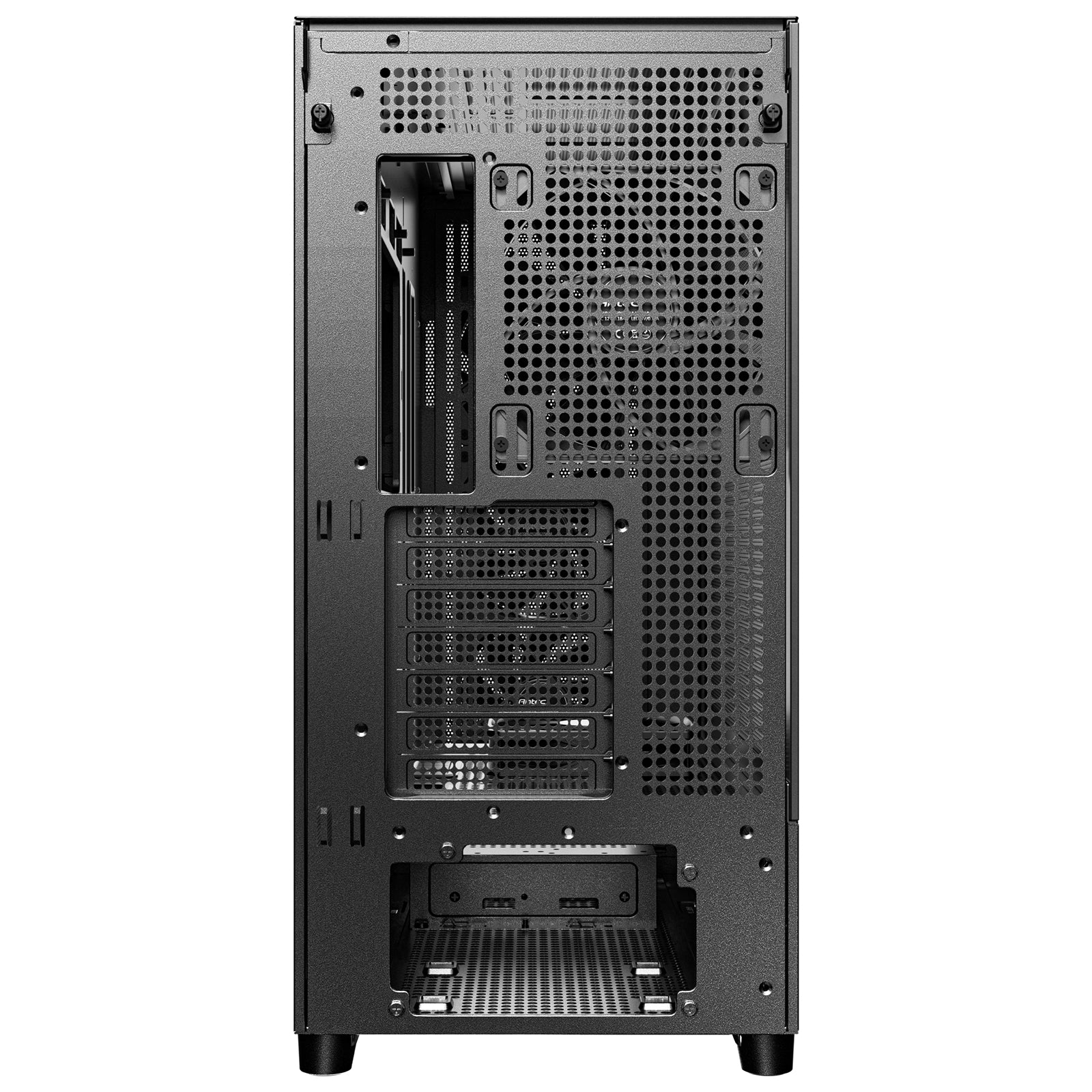 Antec Flux SE Full Tower PC Case with Solid Side Panel, Black/Wood, 5x Pre-Installed Fans, USB Type-C, E-ATX/ATX/mATX/mITX Compatibility