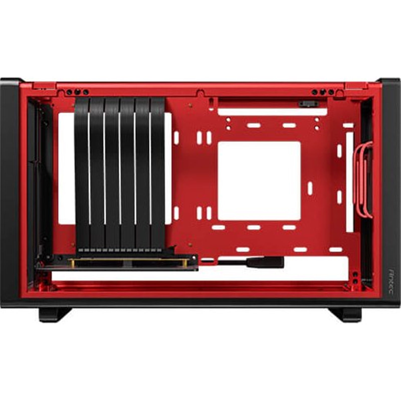 Antec Performance 1M Black Mini-ITX Gaming Case with Aluminum Finish, PCIe 4.0 Riser Cable, USB 3.2 Gen2 Type-C, Tool-Free Side Panels, Solid Side Panel, SFX-L & SFX PSU Support