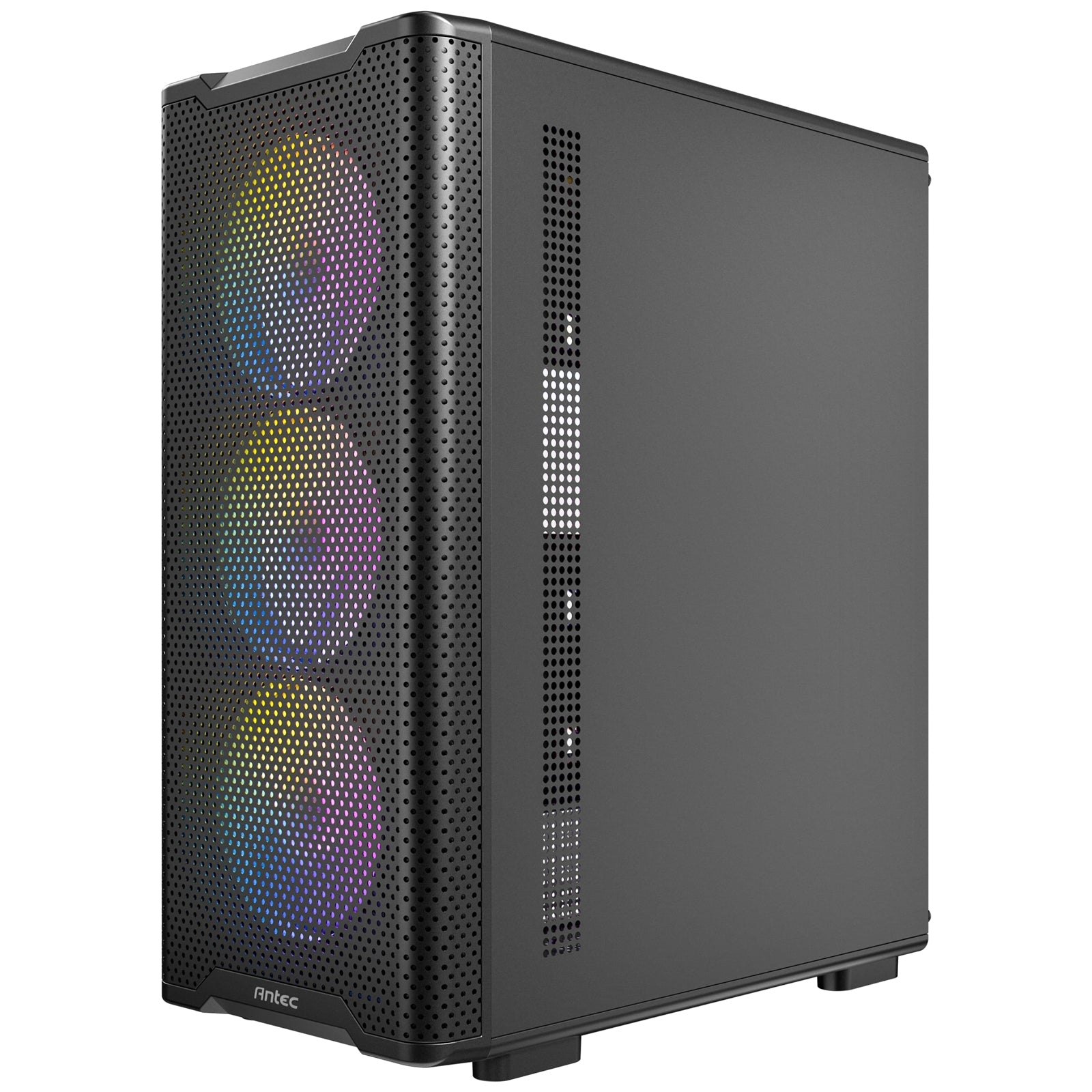 Antec VX310 ARGB  Mid-Tower Gaming PC Case - Pre-Installed 4 x 120mm ARGB Fans, Tempered Glass Side Panel, High-Airflow Mesh Front - ATX/Micro-ATX/ITX