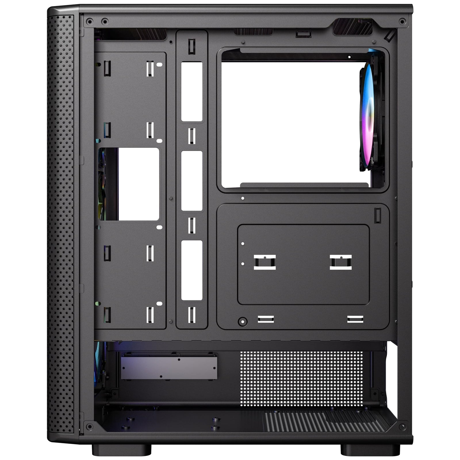 Antec VX310 ARGB  Mid-Tower Gaming PC Case - Pre-Installed 4 x 120mm ARGB Fans, Tempered Glass Side Panel, High-Airflow Mesh Front - ATX/Micro-ATX/ITX