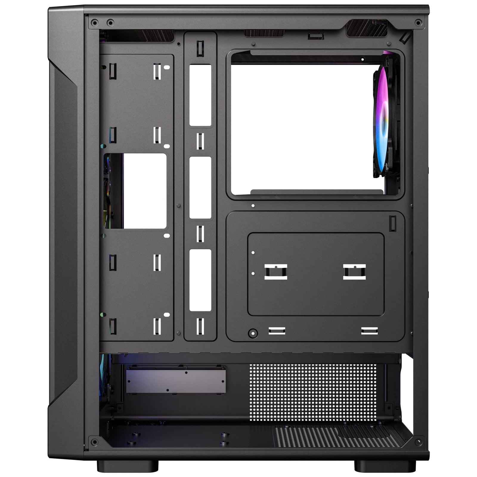 Antec VX320 ARGB  Mid-Tower Gaming PC Case - Pre-Installed 4 x 120mm ARGB Fans, Tempered Glass Side Panel, High-Airflow Mesh Front - ATX/Micro-ATX/ITX