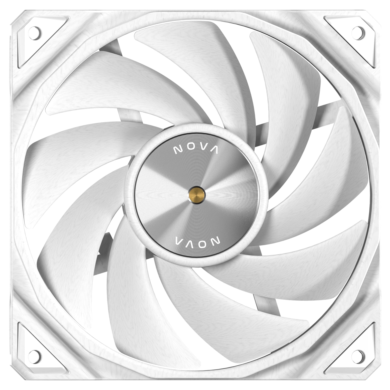 Antec NOVA 120 PWM Fan, White, High-Performance Cooling with Fluid Dynamic Bearing, Precise Three-Phase Speed Control, Industrial-Grade Metal Construction, and Dustproof Design