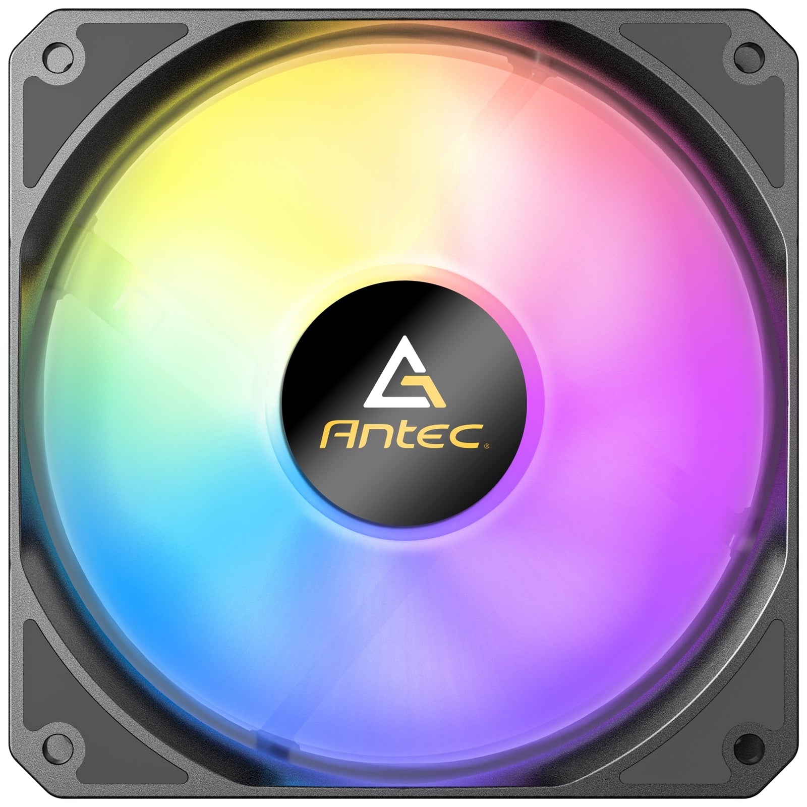 Antec P12R ARGB Reverse PWM 120mm Fan - 4-Pin, Black, High-Airflow Cooling, 9-Blade Design with Anti-Vibration Pads - North East Peripherals Ltd