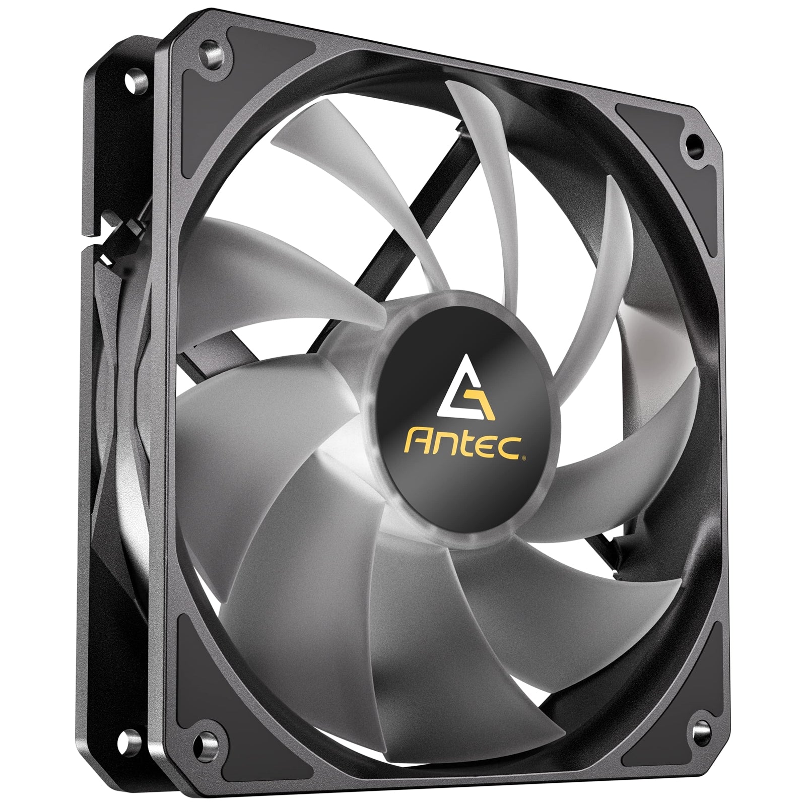 Antec P12R ARGB Reverse PWM 120mm Fan - 4-Pin, Black, High-Airflow Cooling, 9-Blade Design with Anti-Vibration Pads - North East Peripherals Ltd