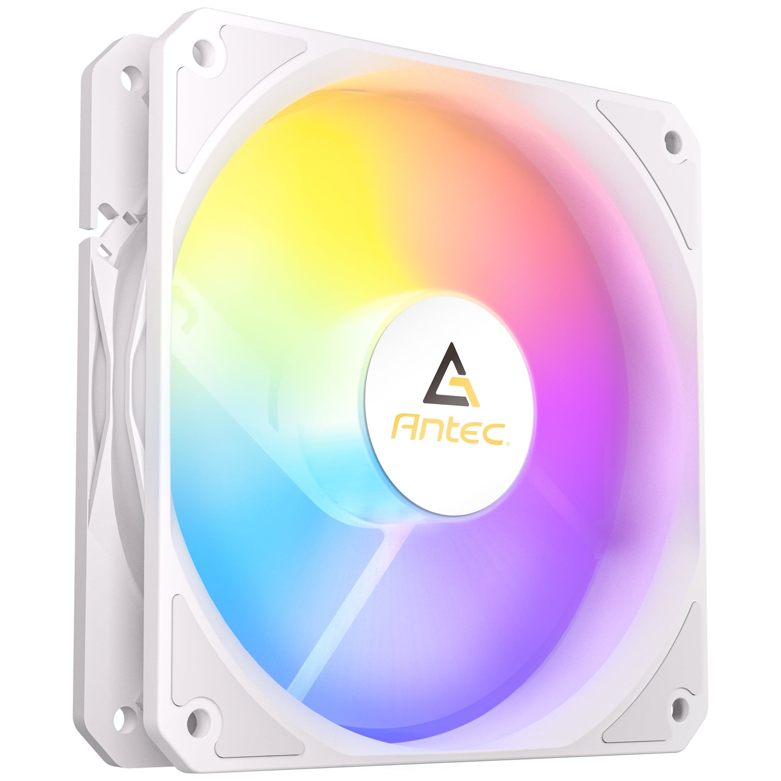 Antec P12R ARGB Reverse PWM 120mm Fan - 4-Pin, White, High-Airflow Cooling, 9-Blade Design with Anti-Vibration Pads - North East Peripherals Ltd