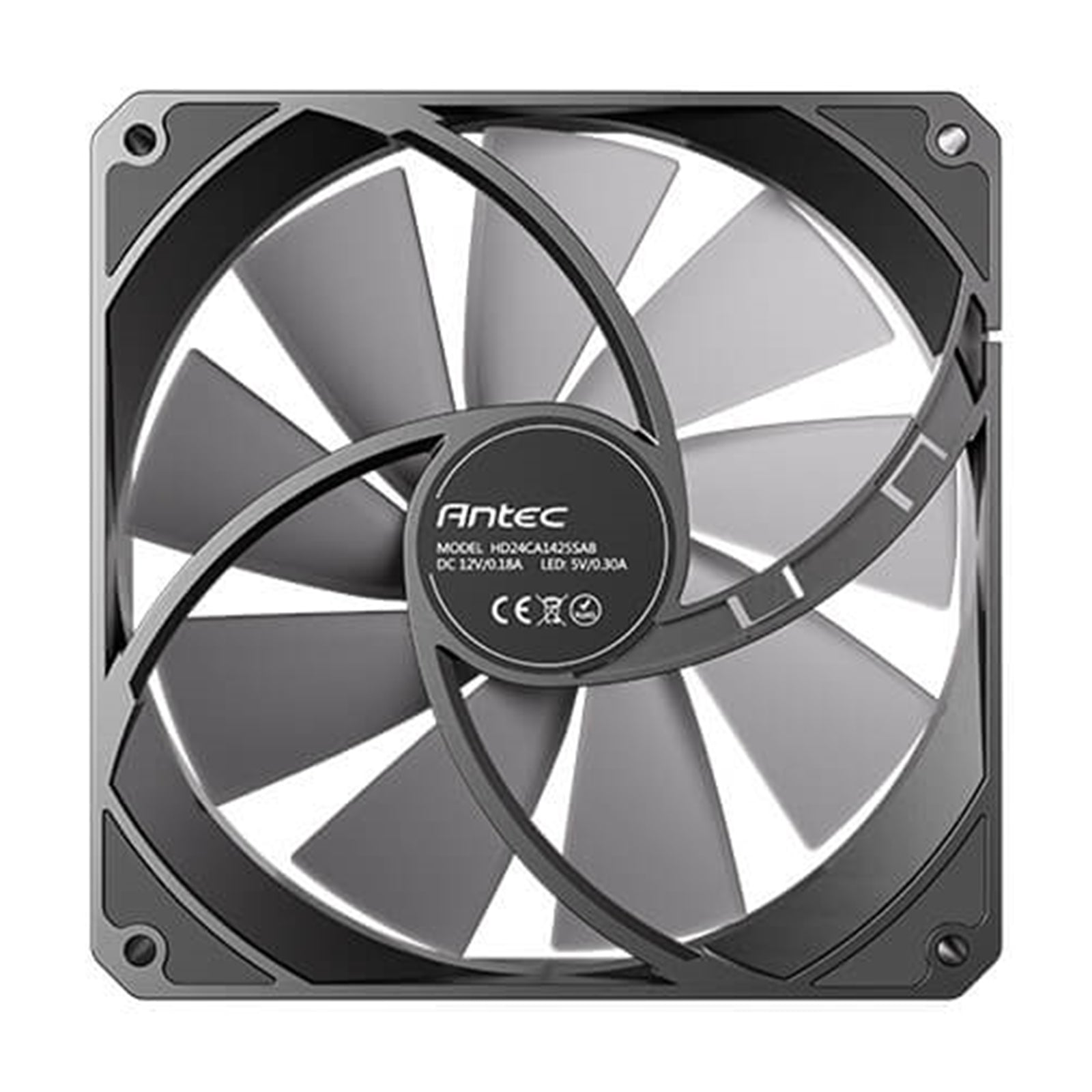 Antec P14 ARGB PWM 140mm Case Fan - Hydraulic Bearing, 240-1350 RPM, Black - North East Peripherals Ltd