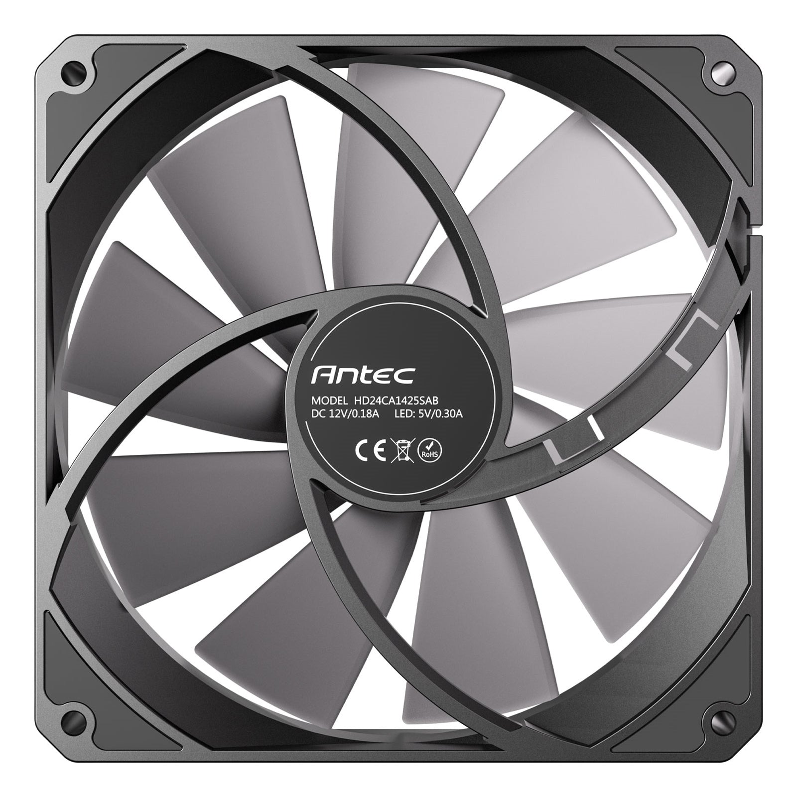 Antec P14 ARGB PWM 140mm Case Fan - Hydraulic Bearing, 240-1350 RPM, Black - North East Peripherals Ltd