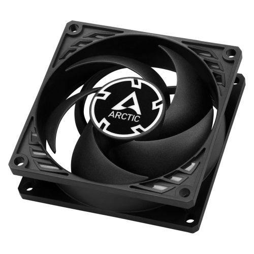 ARCTIC P8 80mm Pressure Optimised PWM PST Case Fan w/ Cable Splitter, Black, Fluid Dynamic, 200-3000 RPM - North East Peripherals Ltd