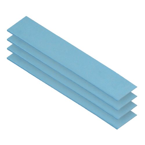 ARCTIC TP-3 premium thermal pads, 4-pack, 120x120mm, 0.5mm thick, blue, designed for easy installation and efficient heat transfer.