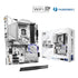 ASRock Z890 PRO RS WIFI WHITE motherboard with Intel Z890, ATX, 4 DDR5 slots, HDMI, DP, Wi-Fi 6E, RGB, 2 M.2 slots.