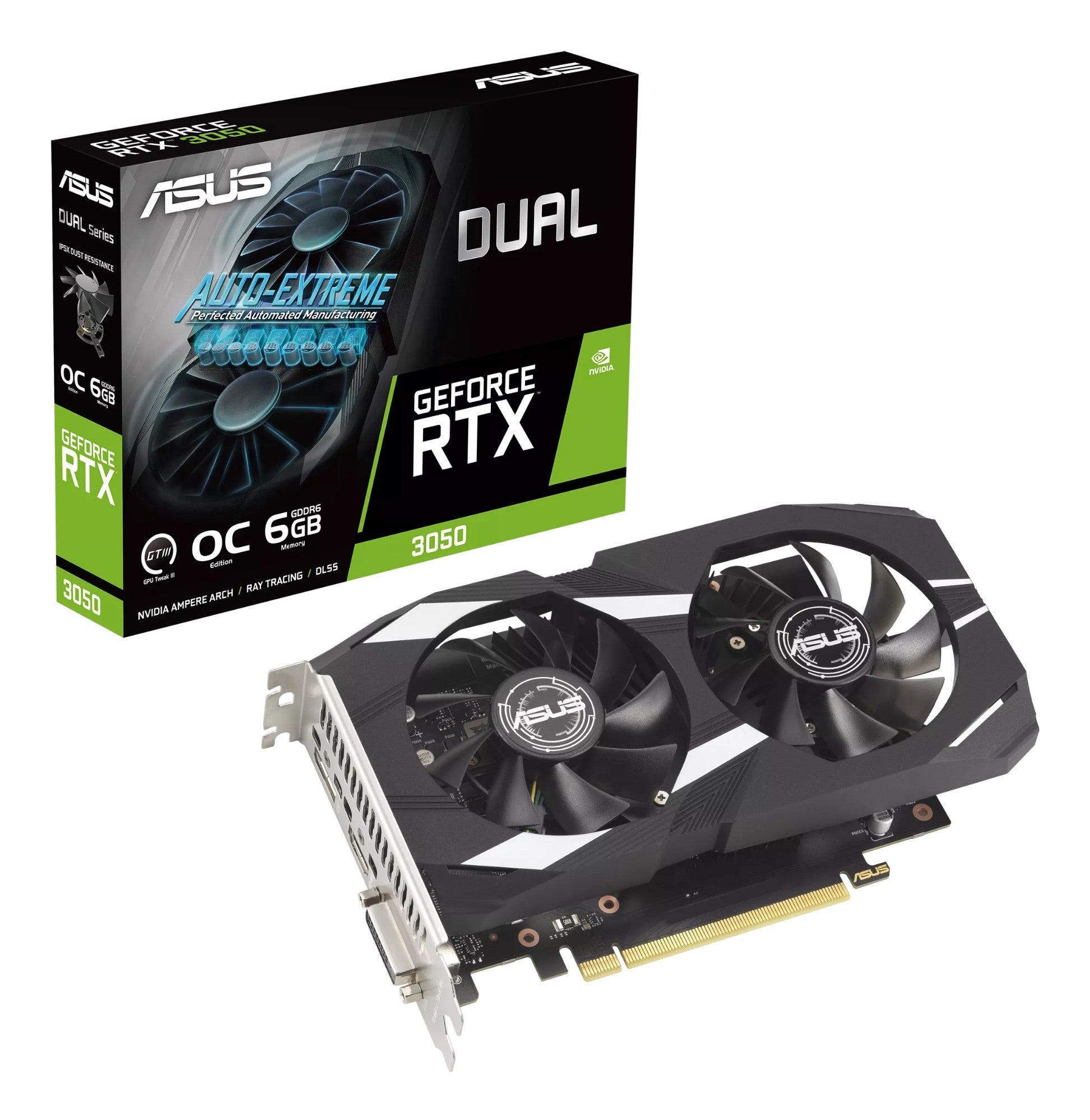 ASUS NVIDIA GeForce RTX 3050 6GB GDDR6 DUAL OC