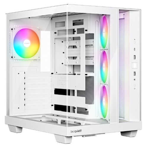 be quiet! Light Base 500 LX BGW86 White Mid-Tower Case, Tempered Glass, 4x ARGB Light Wings LX Fans, High Airflow ATX Case, USB-C 10 Gbps, 400 mm GPU Support, Vertical GPU Mount