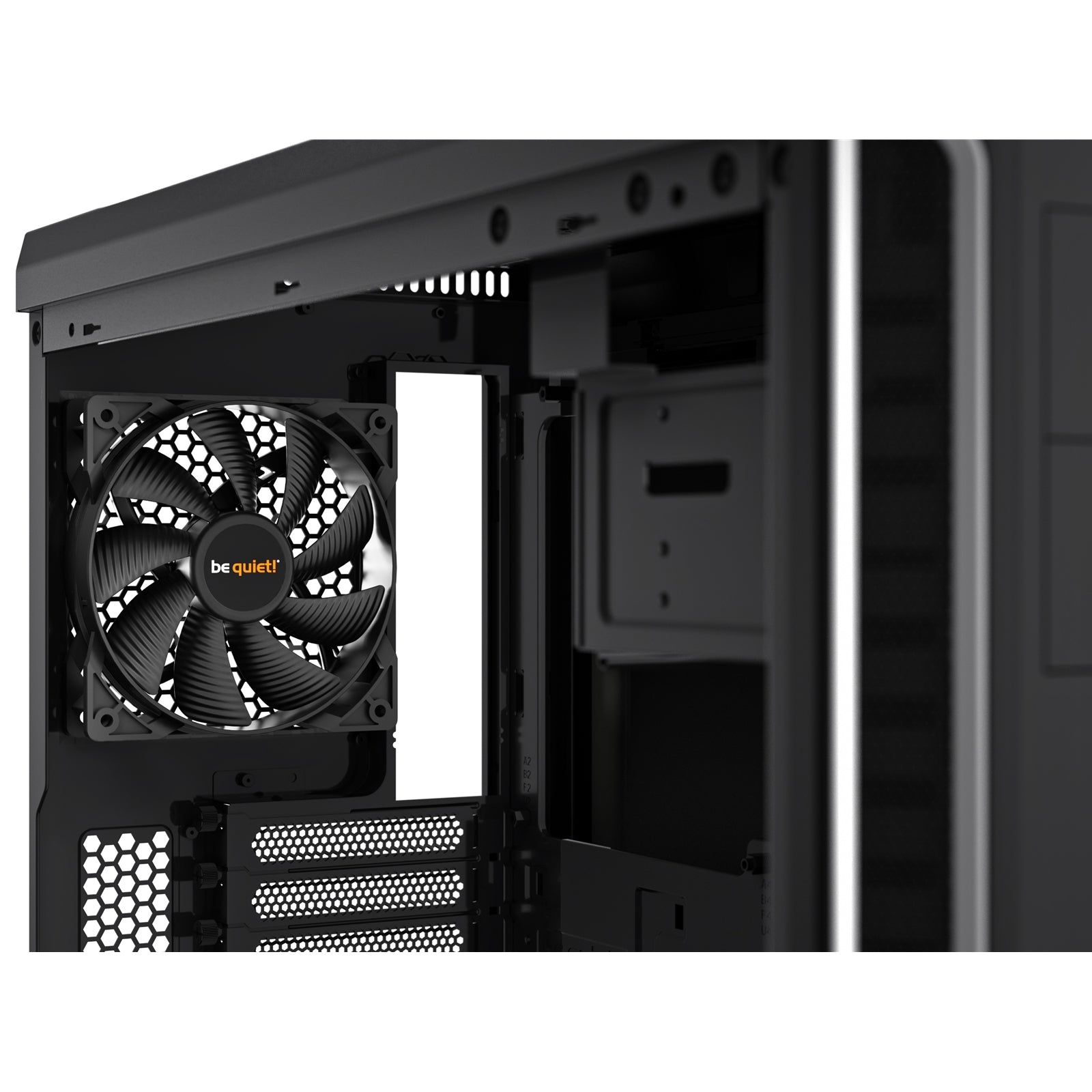 be quiet! Pure Base 600 Case, Silver, MId Tower, 2 x USB 3.2 Gen 1 Type-A, 3 x Pure Wings 2 Black PWM Fans Included, Completely Sound Insulated with Dampening Materials, Adjustable Top Cover Vent - North East Peripherals Ltd