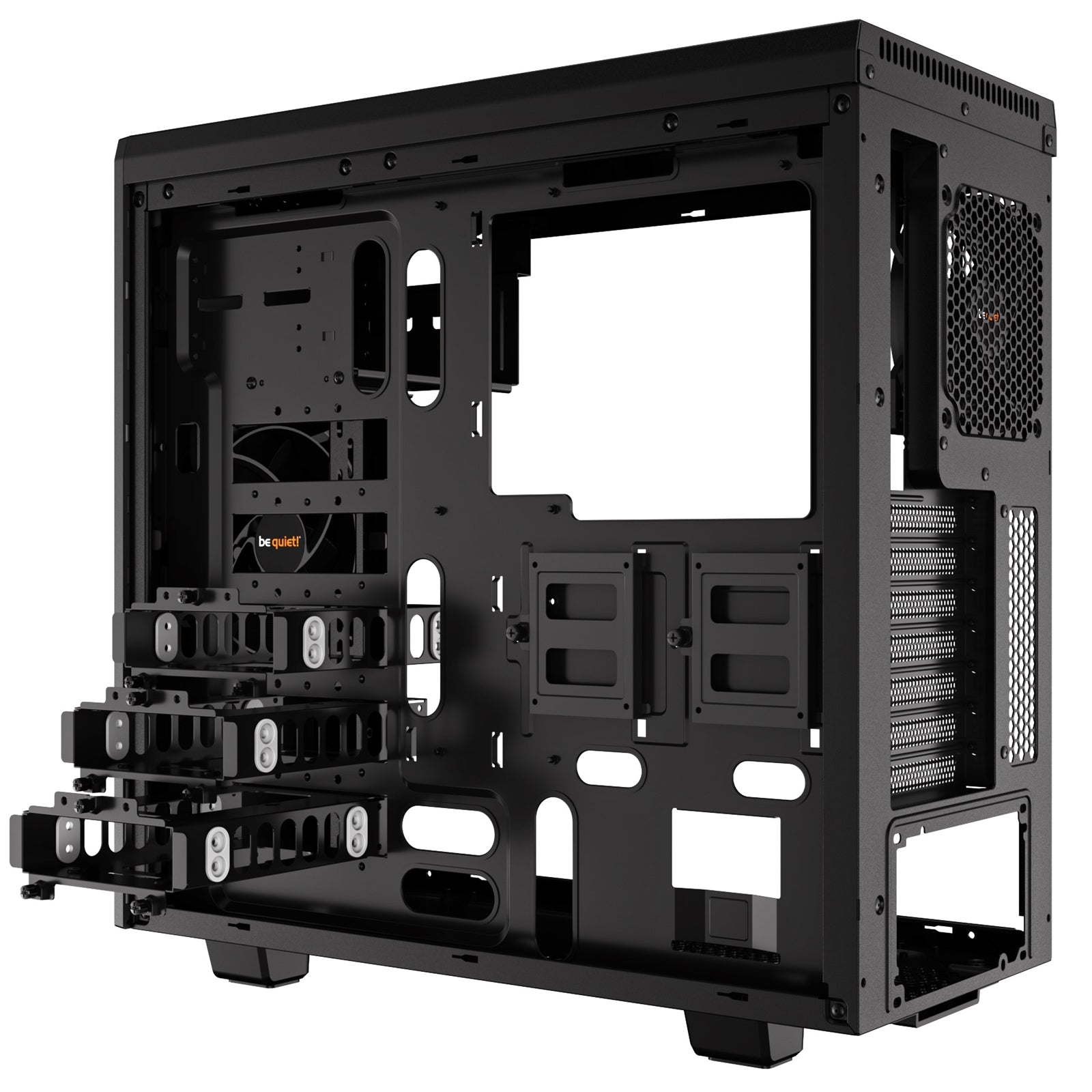be quiet! Pure Base 600 Case, Silver, MId Tower, 2 x USB 3.2 Gen 1 Type-A, 3 x Pure Wings 2 Black PWM Fans Included, Completely Sound Insulated with Dampening Materials, Adjustable Top Cover Vent - North East Peripherals Ltd