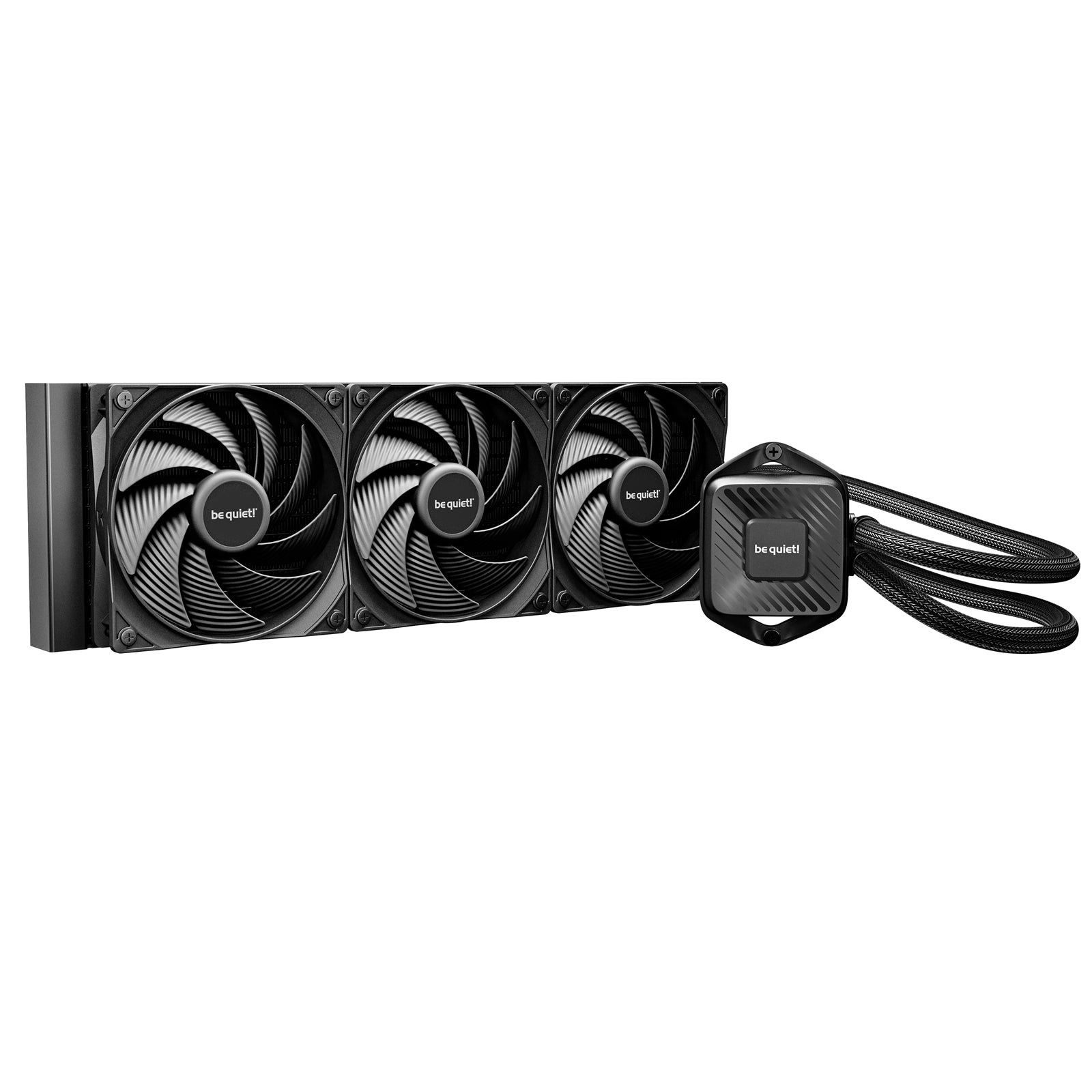 be quiet! Pure Loop 3 Liquid CPU Cooler, Universal Socket, 360mm Radiator, 3 x Pure Wings 3 120mm PWM High Speed, 3-year manufacurer's warranty.