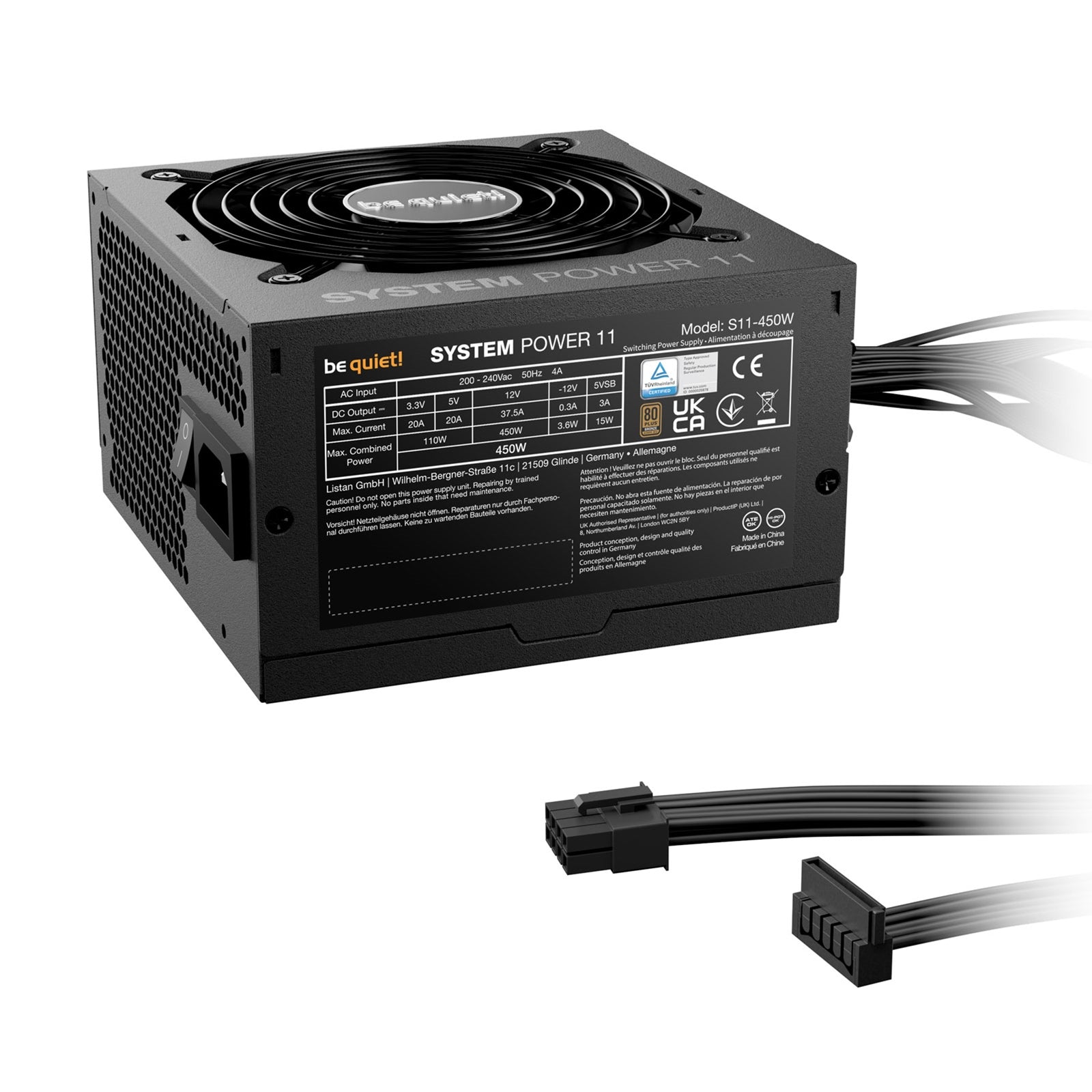be quiet! System Power 11 450W is ATX 3.1 compliant and PCIe 5.1 compatible, 5-year manufacturer's warranty