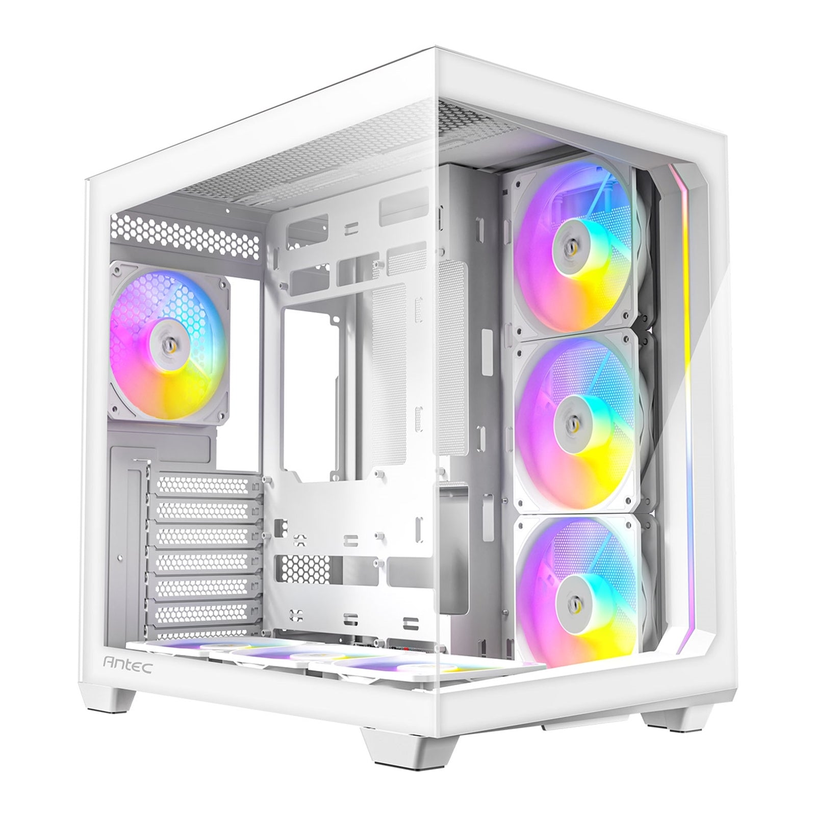 ANTEC Constellation C5 White ARGB Case, 270' Full-View Tempered Glass, Dual Chamber, Support Back-Connect Motherboards, 7 x ARGB PWM Fans With Built-In Fan Controller, ATX, Micro-ATX, ITX