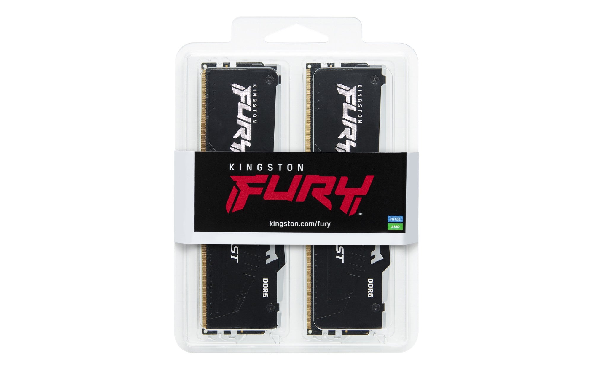 Kingston Fury Beast KF560C30BBEAK2-64 64GB (32GB 4G x 64-Bit x 2 pcs.) DDR5-6000 CL30 288-Pin DIMM Kit