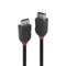 LINDY 36492 Black Line DisplayPort Cable, DisplayPort 1.2 (M) to DisplayPort 1.2 (M), 2m, Black & Red, Supports UHD Resolutions up to 4096x2160@60Hz, Triple Shielded Cable, Corrosion Resistant Copper 30AWG Conductors, Retail Polybag Packaging