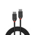 LINDY 36494 Black Line DisplayPort Cable, DisplayPort 1.2 (M) to DisplayPort 1.2 (M), 1.5m, Black & Red, Supports UHD Resolutions up to 4096x2160@60Hz, Triple Shielded Cable, Corrosion Resistant Copper 30AWG Conductors, Retail Polybag Packaging