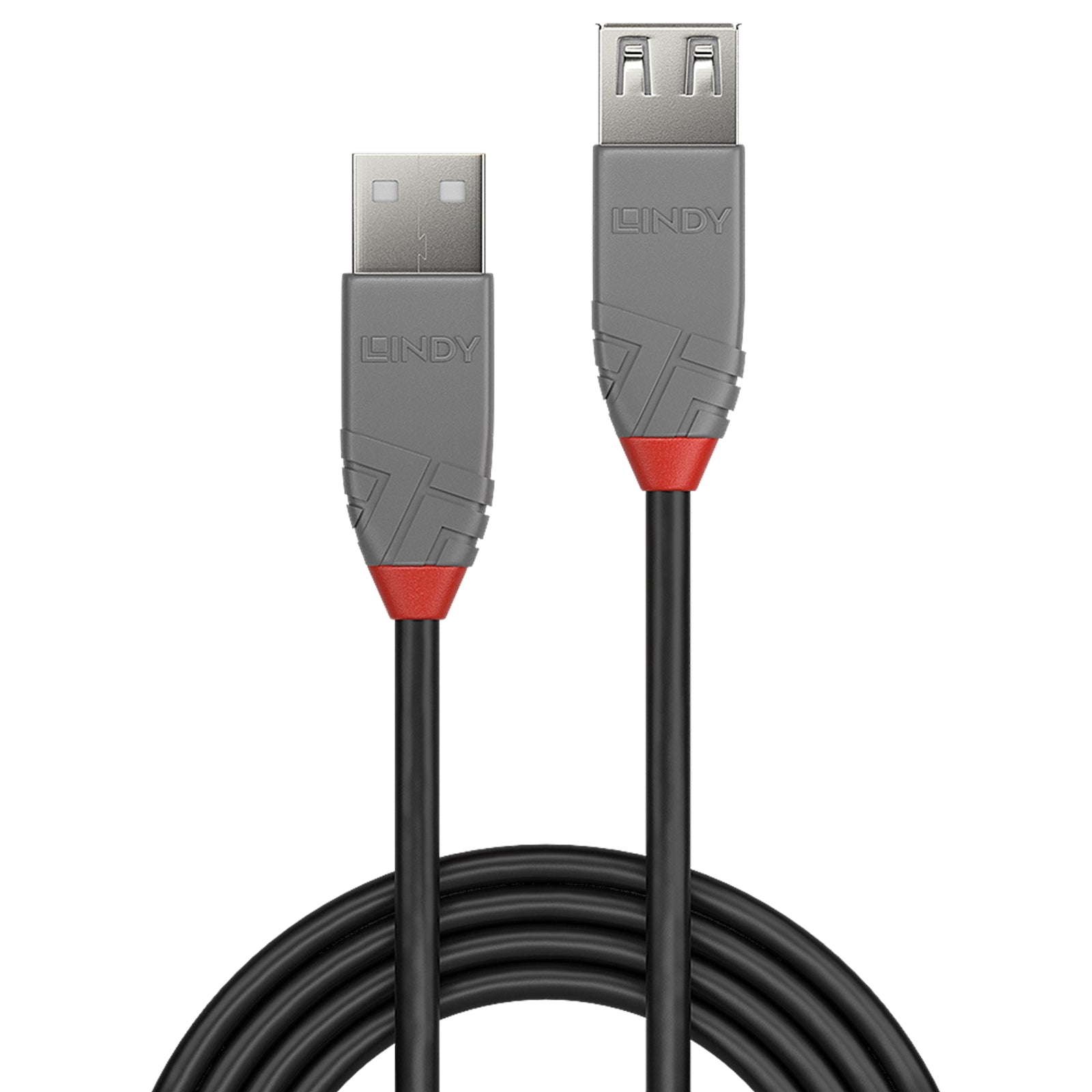 Lindy 36703 2m USB 2.0 Type A Extension Cable, Anthra Line