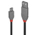 Lindy 36732 1m USB 2.0 Type A to Micro-B Cable, Anthra Line