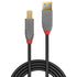 Lindy 36744 5m USB-A (M) 3.2 To USB-B (M) 3.2 Anthra Line 5Gbps Cable - Black