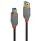 Lindy 36744 5m USB-A (M) 3.2 To USB-B (M) 3.2 Anthra Line 5Gbps Cable - Black